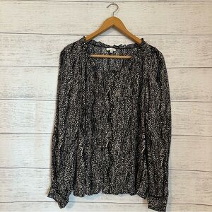 Z Supply Button Tie Front Button Down Blouse.